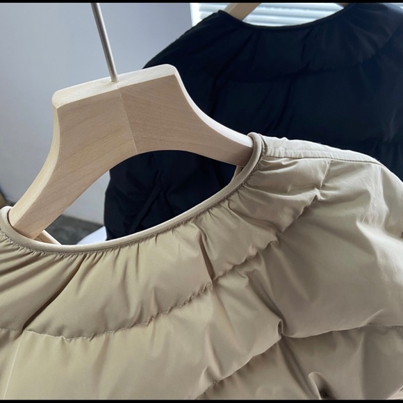 New Puff Down Quilted Tan color Streetwear Fashion women Autumn Winter Coat - Picture 13 of 16